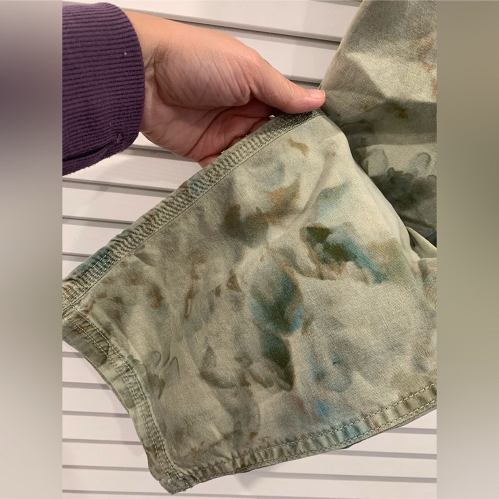 Anthropologie Green Tie-Dye Pants size 29 P - Picture 5 of 13